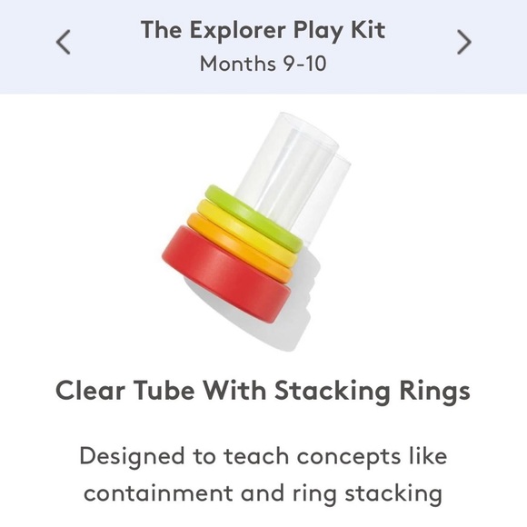 Lovevery Clear Tube with Stacking Rings 9-10 Months Explorer Play Kit - Picture 1 of 8